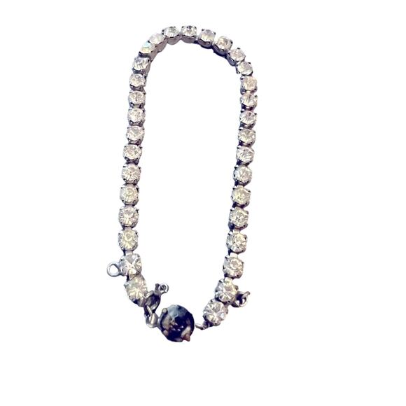 Vintage Rhinestone Tennis Bracelet - Picture 1 of 6